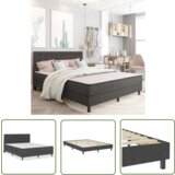 The Living Store Boxspring postelja temno siva iz blaga 180x200 cm - Boxspring Postelja, (21737274) | Shoptok.si