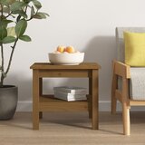 vidaXL Klubska mizica medeno rjava 45x45x40 cm trdna borovina Cene
