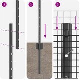  varjena žičnata ograja z 44 U stebrički siva 1.4x50 m jeklo | Shoptok.si