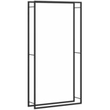  Stalak za drva za ogrjev mat crni 110x28x214 cm čelični | shoptok.hr