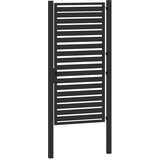  Vrtna vrata s mogućnošću zaključavanja crna 100x180 cm aluminijska | shoptok.hr