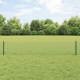 vidaXL varjena žična ograja z 11 U stebrički Zelena 0,4x25 m Jeklo Cene