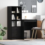 vidaXL stol s odlaganjem crni hrast konstruirano drvo | shoptok.hr