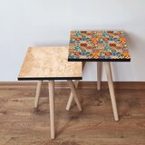 Hanah home 2Shp515 - multicolor multicolor nesting table (2 pieces) | ePonuda.com