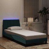  Okvir kreveta s LED svjetlima tamnozeleni 80x200 cm baršunasti | shoptok.hr