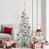 vidaXL Umetno Zložljivo Božično Drevo Zelena 180 cm PE in PVC | Shoptok.si