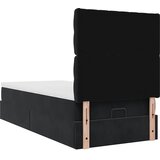  Otomanski okvir kreveta s madracima crni 90x190cm baršunasti | shoptok.hr