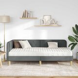  Kutni okvir kreveta Tamno siva 100 x 200 cm tkanina | Eponuda.ba