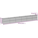 vidaXL Vrtna visoka greda 578x50x69 cm corten jeklo | Shoptok.si
