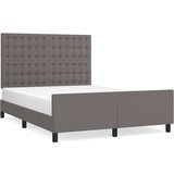  Posteljni okvir z vzglavjem siv 140x200 cm umetno usnje, (20902927) | Shoptok.si