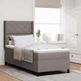  Krevet s opruga kutije Sivo-smeđa 200 x 100 cm tkanina | shoptok.hr
