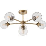  Endon 103171 - Luster na šipci ALLEGRA 6xE14/7W/230V mesing/prozirno | Eponuda.com
