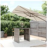  barski stol sa staklenom pločom sivi 105x80x110 cm poliratan | shoptok.hr