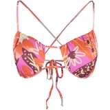 Trendyol Orange Floral Print Bikini Top Cene