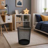 Office Waste Bin Metal Mesh Round Black 10 L | shoptok.hr