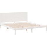  Dugi okvir kreveta bez madraca bijeli 180 x 220 cm masivno drvo | Eponuda.ba