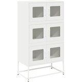 Maison Chic Visoka Komoda - Predalnik Bela 68x39x123 cm Jeklo, (21715808) Cene