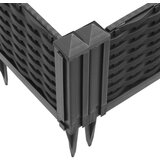  Cvetlično korito z zatiči črno 42,5x42,5x28,5 cm PP | Shoptok.si