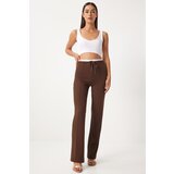  Woman's Brown Detailed Knitted Trousers | Shoptok.si
