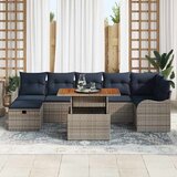  Sjedeća garnitura za vrt 8 kom. Siva poliratan 287.5 x 122.5 x 85 cm | Shoptok.si