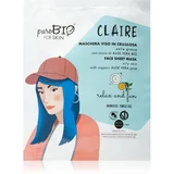 puroBIO cosmetics forskin relax & fun sheet mask - 18 - claire za mastno kožo