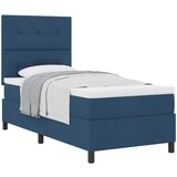  Krevet s opruga kutije s uzglavljem Plava 90 x 190 cm tkanina | shoptok.hr