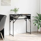 vidaXL Konzolnistol Crni hrast 75x30x75cm Konstruirano drvo Cijene