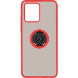 AVIZAR Ovitek z obrocem za Realme 8 in 8 Pro - hrbtna stran proti prstnim odtisom, združljiva z magnetnim nosilcem - rdeca, (20718589) | Shoptok.si