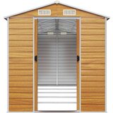 vidaXL Vrtno spremište svjetlosmeđe 191 x 470 x 198 cm pocinčani čelik | shoptok.hr