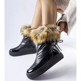 Gemre Black snow boots with decorative fur Igne | Shoptok.si