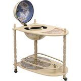 vidaXL Prostostoječi globus bar/stojalo za vino evkaliptus zelen Cene