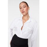 Trendyol Ecru Stone Accessory Detailed Woven Shirt Cijene