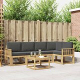  Set vanjskih sofa 6 kom. Bijela i antracit Čvrsto drvo akacije | shoptok.hr