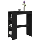 vidaXL Barska miza s policami črna 90x40x103,5 cm inženirski les | Shoptok.si