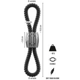 Rebel Heavy Rope Cock Strap with 2 Loops Black | Shoptok.si