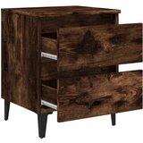  Noćni ormarići s metalnim nogama 2 kom boja hrasta 40x35x50 cm | shoptok.hr