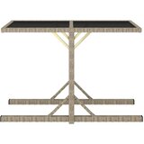 The Living Store Vrtni stol bež 110 x 53 x 72 cm stakleni i poliratan | shoptok.hr