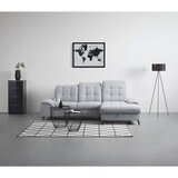 Mömax sedežna garnitura como mini, siva, ležišče, predal, desna | Shoptok.si