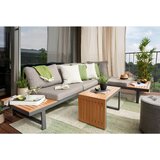 Amatio LOUNGE GARNITURA akacija masivno aluminij | Shoptok.si