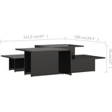  Stolići za kavu 2 kom sjajni crni 111,5x50x33 konstruirano drvo | Eponuda.com