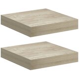  Plutajuće zidne police 2 kom boja hrasta 23 x 23,5 x 3,8 cm MDF | shoptok.hr