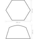 Šator za bazen od tkanine 500 x 433 x 250 cm zeleni | shoptok.hr