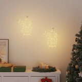  Božićna svjetla Silueta Djeda Mraza 2 kom 35 LED dioda toplo bijela | shoptok.hr