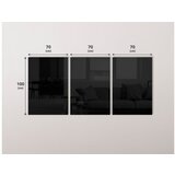 WALLXPERT dekorativna slika od kaljenog stakla 3 komada 1991 70 x 100 | ePonuda.com
