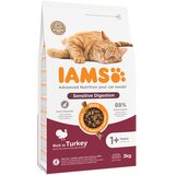 IAMS 10 % popust na IAMS suho mačjo hrano! - Vitality Sensitive Digestion Adult & Senior s puranom (3 kg) Cijene