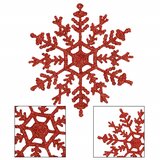 springos set božićnih ukrasa “Snježne pahulje”, 12 cm, 3 kom, crvene | shoptok.hr