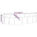  Povišena vrtna gredica od pocinčanog čelika 214x140x36 cm antracit | shoptok.hr