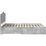  Konstrukcija postelje z vzglavjem Betonsko siva 150 x 200 cm, (5000102440) | Shoptok.si