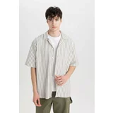 Defacto Relax Fit Striped Short Sleeve Shirt
