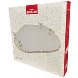 Schafer Schäfer stakleni pladanj sa zlatnim rubom, organskog oblika, 36*36*5 cm | shoptok.hr